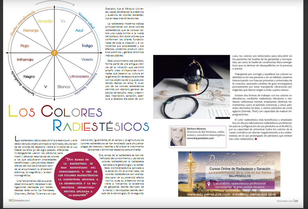 Los colores radiestésicos