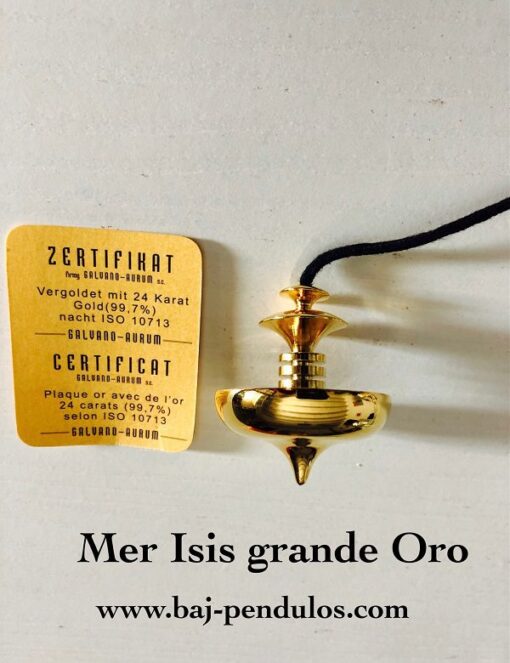 Mer Isis grande chapado Oro